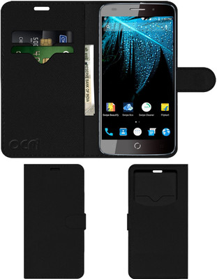 ACM Flip Cover for Swipe Elite Plus(Black, Cases with Holder, Pack of: 1)