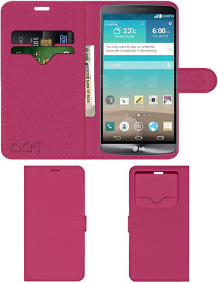 ACM Flip Cover for Lg G3 D855(Pink, Cases with Holder, Pack of: 1)