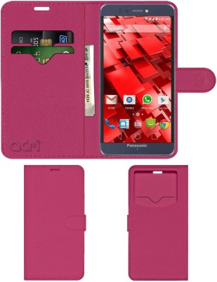 ACM Flip Cover for Panasonic P55 Novo(Pink, Cases with Holder, Pack of: 1)