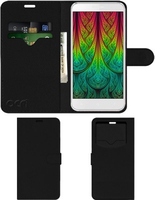 ACM Flip Cover for Intex Aqua Strong 5.2(Black, Cases with Holder, Pack of: 1)