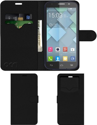 ACM Flip Cover for Alcatel Onetouch Idol X(Black, Cases with Holder, Pack of: 1)