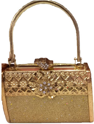

Maniram Creation Party Gold Clutch