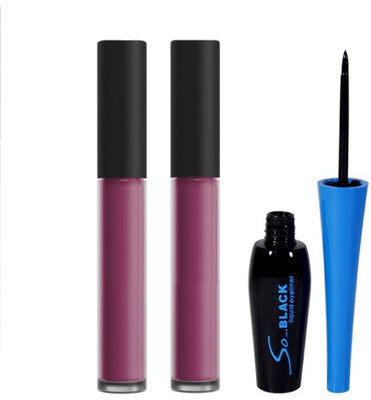 

Vedy Combo of New Matte Purple lipstick with eyeliner(Set of 3)