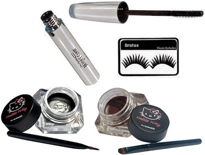 

BRUTUS Eyelashes, Mac Hello kitty two Eyeliner, Brooke Candy Mascara(Set of 4)