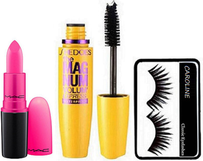 

CAROLINE Eyelashes, Mac Candy Yum Yum Lipstick, The Mag Num Mascara(Set of 3)