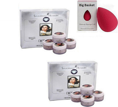 

big basket Sponge Puff with Diamond Facial Kit of Shahnaz Husain (pack of 2)(Set of 3)