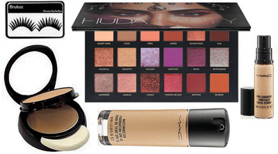 

brutus Eyelashes, Mac Matchmaster Foundation, Pro Longwear Concealer, Two Way Compact, Huda Beauty Desert Dusk Eyeshadow Palette(Set of 5)