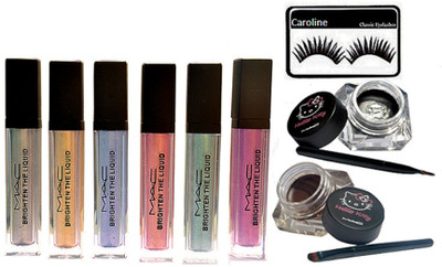 

caroline Eyelashes , Brighten The Liquid Pigment pack of 6, Hello Kitty Eyeliner(Set of 8)
