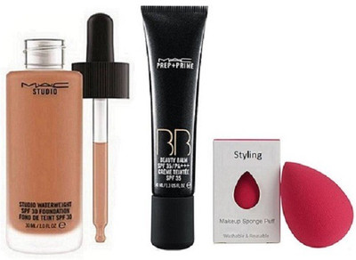 

styling Sponge Puff , BB Balm spf 15 ,Foundation(Set of 3)