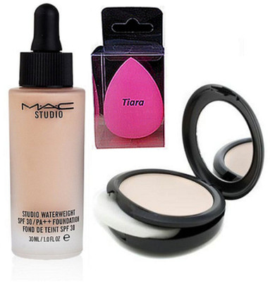 

tiara Sponge Puff , Two Way Compact , Studio Waterweight Foundation(Set of 3)