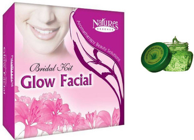 

Nature's Bridal Kit Glow Facial 180 g (Set of 5) with aloevera gel (450gm)(Set of 2)