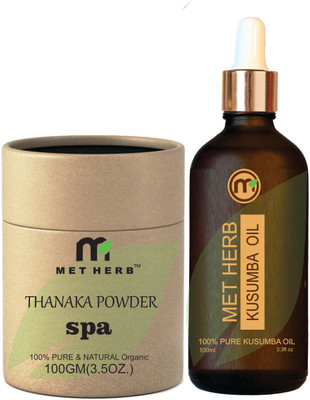 

METHERB Thanaka powder 100gm & kusumba oil 100ml hair removal product(Set of 1)