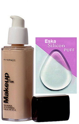 

eska Silicon Puff, Mac Makeup Pro Longwear Fpundation Spf 10(Set of 2)