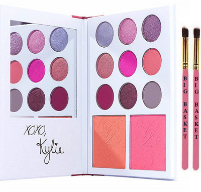 

big Basket two makeup brush & Kylie pressed powder diary palette(Set of 3)