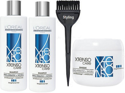 

Styling Hair Colour Brush,Loreal Professional X-tenso Care Pro Keratin+Incell Shampoo(pack of 2),Masque(Set of 4)