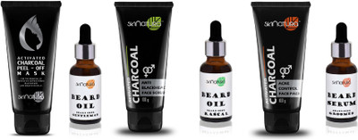 

Skinatura Mens Care Pack ( Charcoal Peel Off Mask, Face Pack, Face Scrub & Beard Oil , Rascal Oil, Beard Serum )(Set of 6)