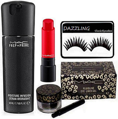 

DAZZLING Eyelashes, Fluidline eyeliner, Prep+prime Moisture Infusion Serum, Liptensity Lipstick(Set of 4)