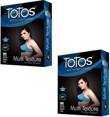 

TOTOS MINT FLAVOUR 2 PACK 20 PCS MULTI TEXTURE DOTTED FOR MORE PLEASURE Condom(Set of 2, 20S)