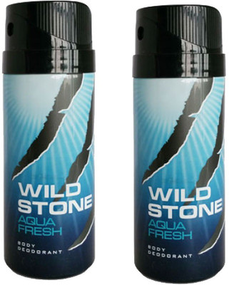 

Wild Stone Aqua fresh Body Spray - For Men(400 ml, Pack of 2)