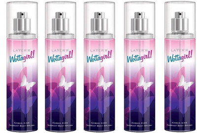 

Layer Shot Wottagirl Amber Kiss Pack o f 5 Deodorant Spray - For Women(675 ml, Pack of 5)