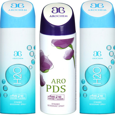 

Arochem H2O -2 & ARO PDS COMBO DEO DYNAMIC DEODORANT BODY SPRAY - FOR MEN & WOMEN Body Spray - For Men & Women(600 ml, Pack of 3)