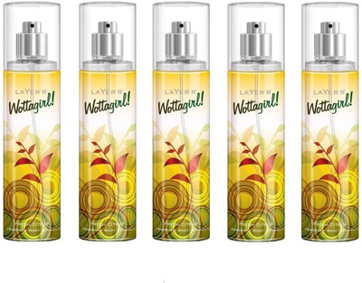 

Layer Shot Wottagirl Fresh Citrus Pack of 5 Deodorant Spray - For Women(675 ml, Pack of 5)