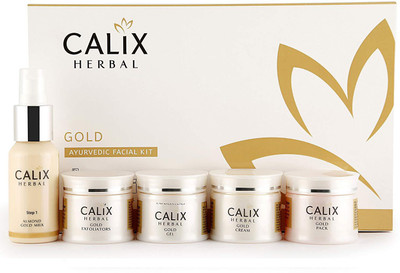 

Calix Herbal Gold Ayurvedic Facial Kit 260 g(Set of 5)