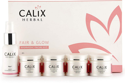 

Calix Herbal Fair and Glow Ayurvedic Facial Kit 260 g