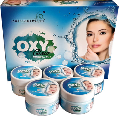 

Professional feel OXYGLOW Facial KIt, Suitable for All age, unisex for fairness 250 g