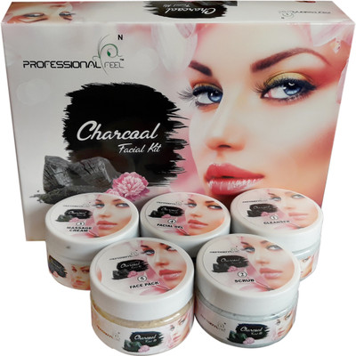 

Professional feel Charcoal Facial Kit, All Type Skin Solution, Suitable For All Age. 250 g