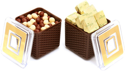 

Ghasitaram Gifts Chocolates-Imagica Set of 2 Chocolates and Nutties Air Tight Containers Combo(4)
