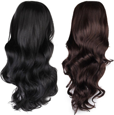 

GULZAR DISTRIBUTERS Medium Hair Wig (Women) Braid Extension(Brown, Black)