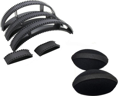 

Vcare Set Of Hair Puff Volumizer , Banana Bumpits (black color) 7pcs Hair Accessory Set(Black)