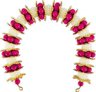 

EKAN Designer Pearls Hair Gajra Specially For South Indian Marriage And Programs, Multicolor Bun(Multicolor)