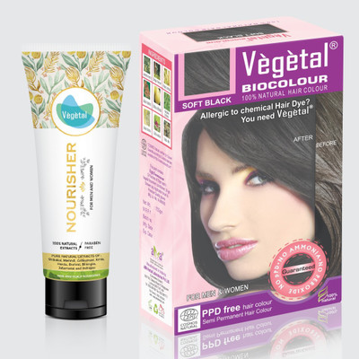 

Vegetal Bio Colour Hair Color(Soft Black+Nourisher 100 ml)