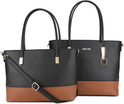 

Cara Mia Tote(Tan, Black), Black;tan