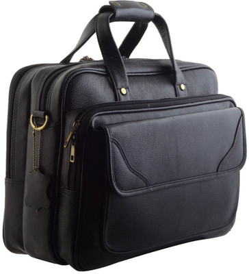 Zordan Leather Messenger Bag(Black)