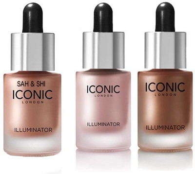 

Sah&Shi ICONIC london Illuminator Liquid Highlighter Pack of 3 Highlighter(Glow)
