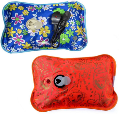 

CRETO Extra Comfort 2 Pack Combo of Electric Hot Gel Bag for Joint and Muscle Pain Electric 1 L Hot Water Bag(Multicolor)