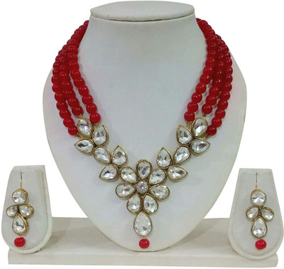 CATALYST Brass Brass Red Jewellery Set(Pack of 1)