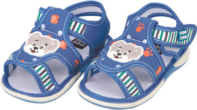 

MeeMee Boys Velcro Flats(Light Blue