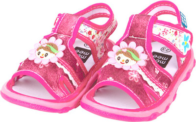 

MeeMee Girls Velcro Flats(Pink, Dark pink