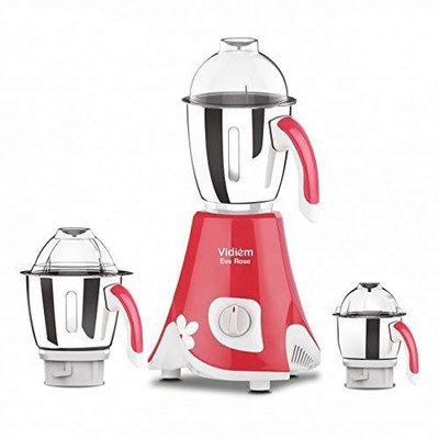 

Vidiem Eva Rose 750w 750 Mixer Grinder(Pink, 3 Jars)