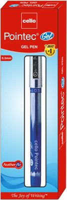 Cello Pointec Gel Pen(Pack of 10, Ink Color - Blue)