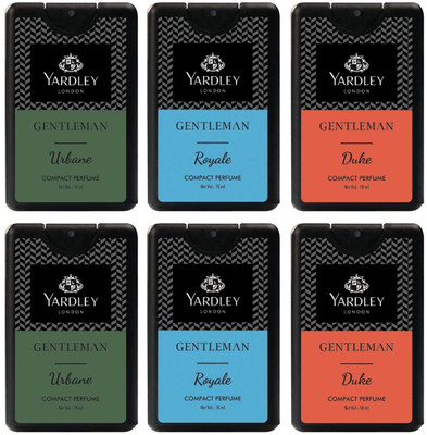 

Yardley London Gentleman Duke, Royale & Urbane Compact Perfume -18ml (Pack of 6) Perfume - 18 ml(For Men)