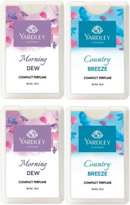 Yardley London Morning Dew & Country Breeze Compact Perfume -18ml (Pack of 4) Perfume - 18 ml(For Women)