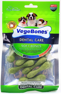 

Foodie Puppies VegeBones Small Soft Bones Dental Snacks for Dogs, 60g Dog Chew(60 g, Pack of 1)
