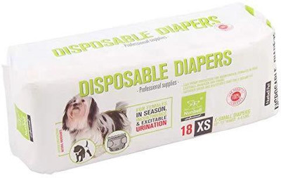 

Foodie Puppies Disposable Diapers for Dogs (Extra-Small, Pack of 18) Disposable Dog & Cat Diapers(Pack of 18 XS)