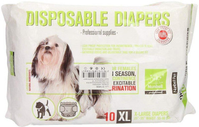 

Foodie Puppies Disposable Diapers for Dogs (Extra Large, Pack of 10) Disposable Dog & Cat Diapers(Pack of 10 XL)