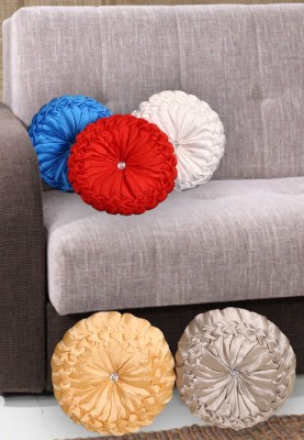 KUBER INDUSTRIES Polyester Fibre Solid Cushion Pack of 5(Multicolor)